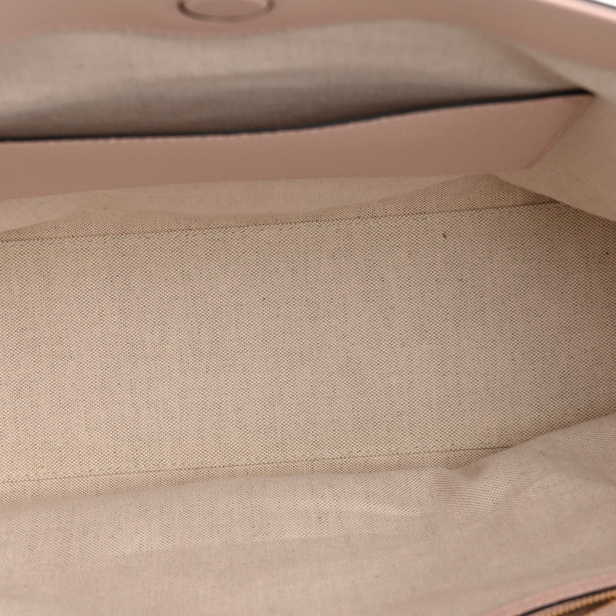 Monogram Jumbo GG Textured Dollar Calfskin Medium Ophidia Shopping Tote Beige Perfect Pink