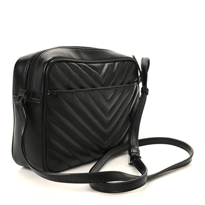 Calfskin Matelasse Monogram Monochrome Lou Camera Bag Black