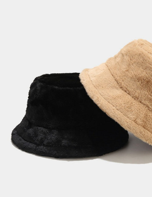 Simple Solid Color Thicken Winter Bucket Hat