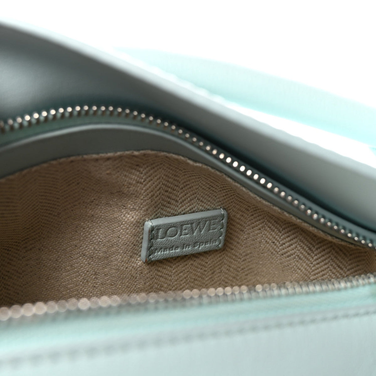 Calfskin Mini Puzzle Edge Bag Iceberg