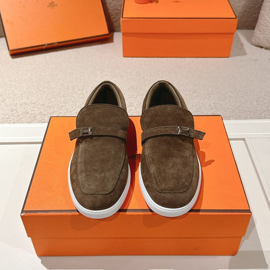 HM 25ss Loafers Brown Suede 577157