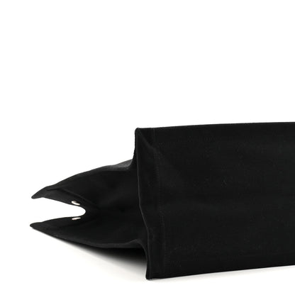 Linen Calfskin Rive Gauche Tote Black
