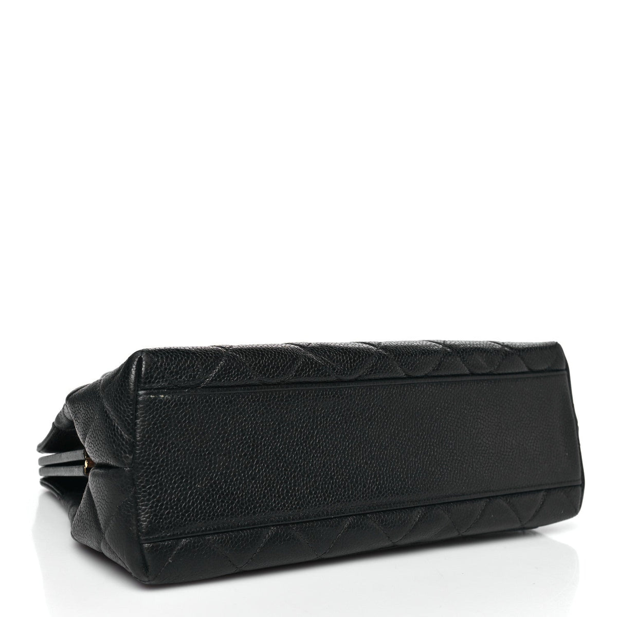 Caviar Quilted Frame Shoulder Bag Black
