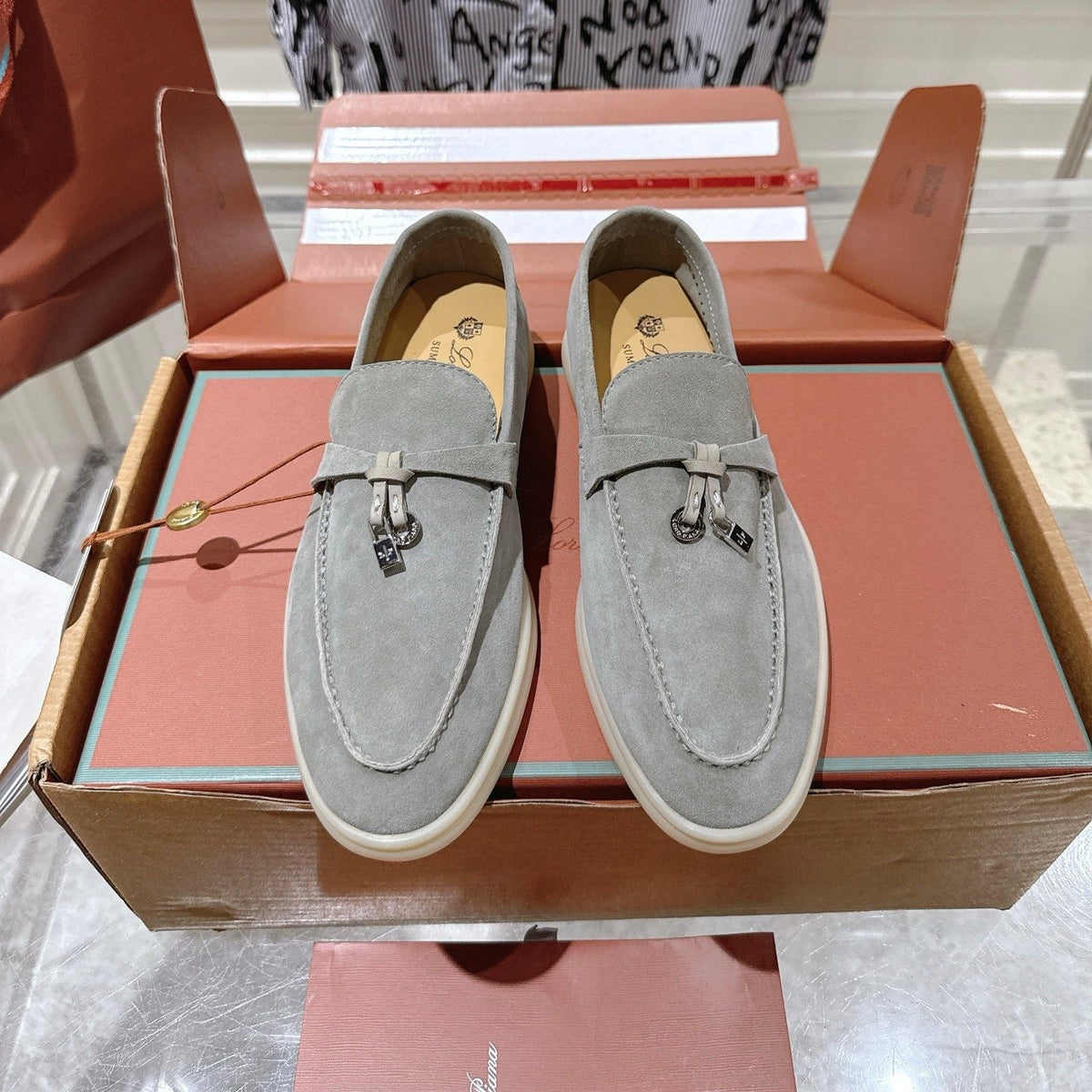 LP Summer Charms Walk Loafers Grey Suede 565864
