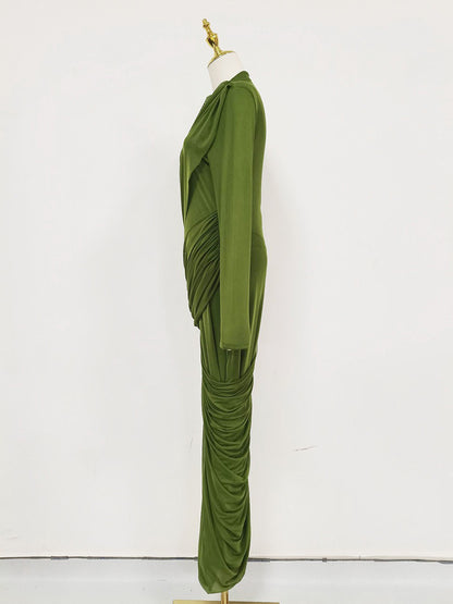 Eloise Pleated Waist Maxi Dress