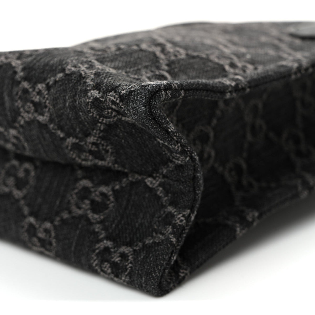 Denim Ophidia GG Monogram Mini Tote Bag Black