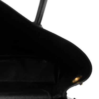 Saffiano Cuir Small Double Bag Black