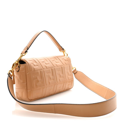 Nappa FF 1974 Embossed Baguette Miele Scuro