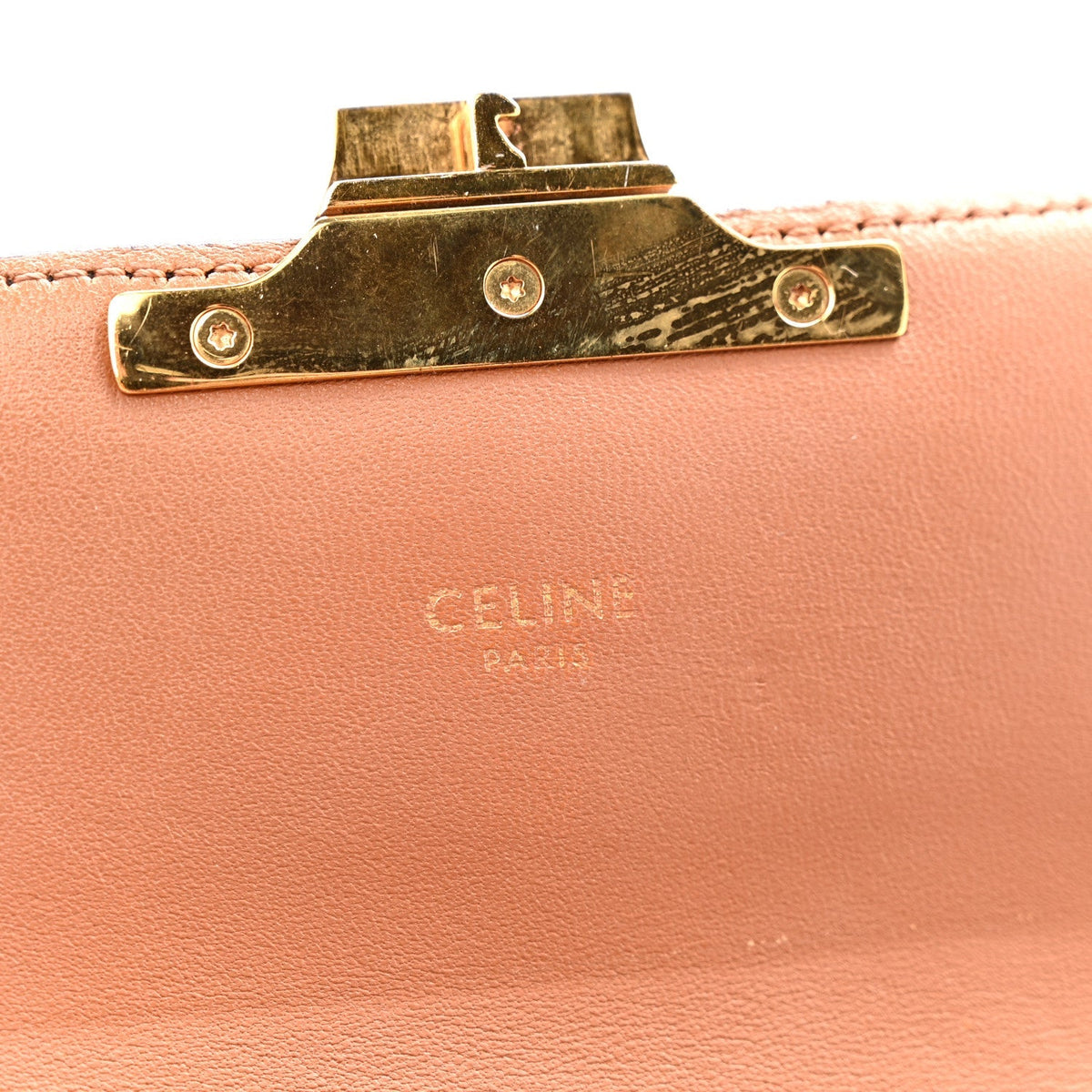 Canvas Calfskin Triomphe Shoulder Bag Tan