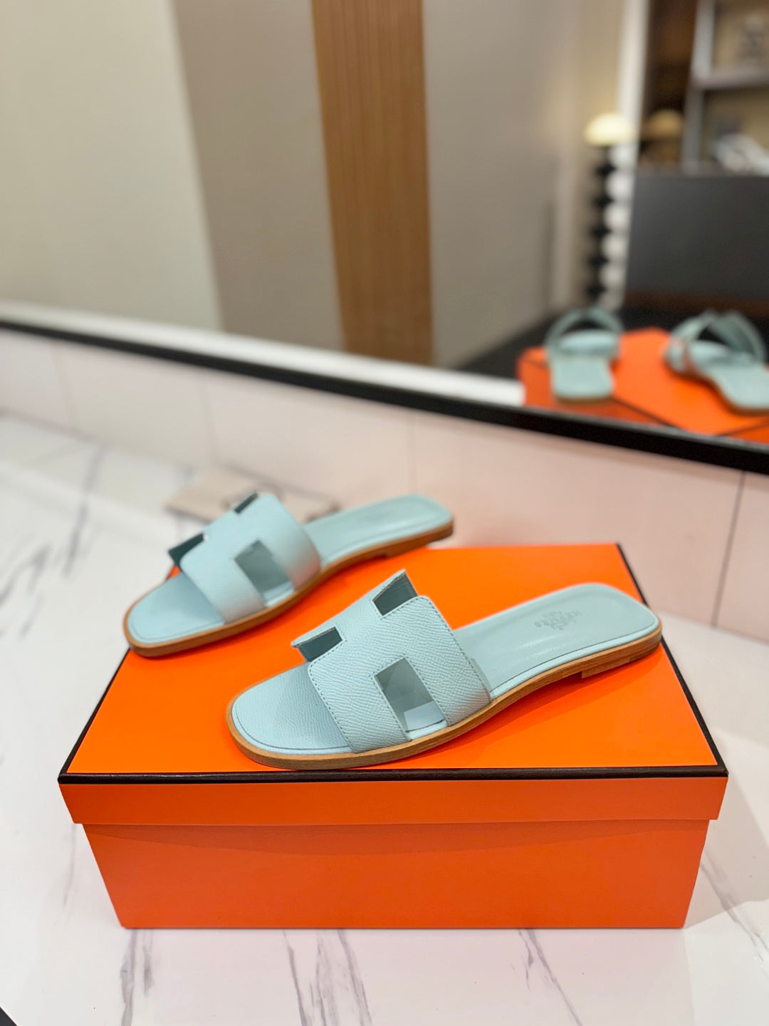 HM Oran Sandal Blue Goatskin 294864