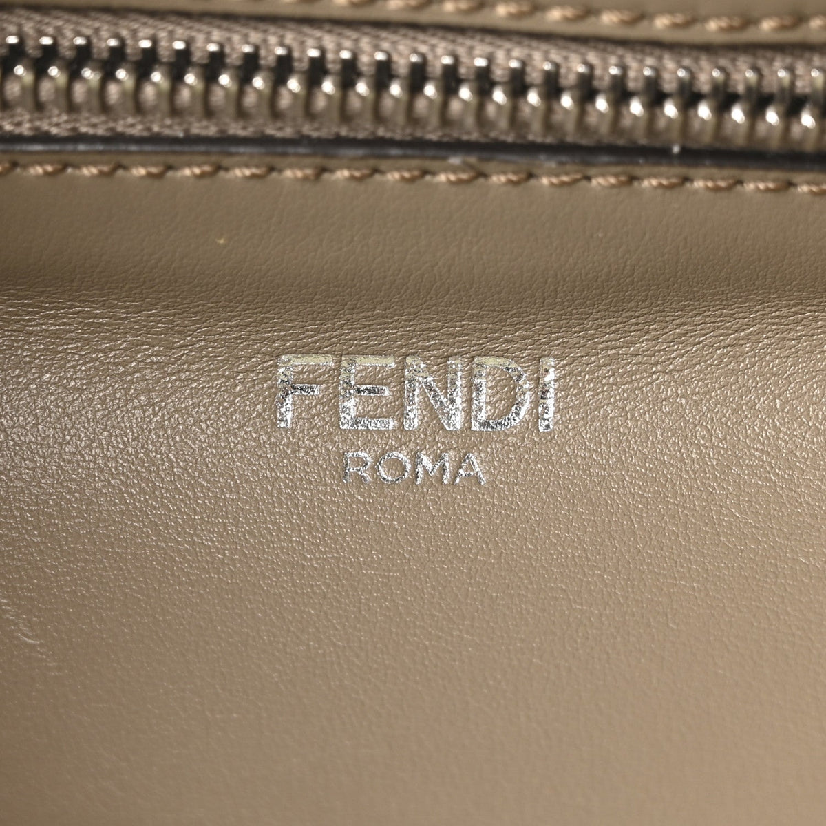 Cuoio Romano Vitello Cover Glazed Fabric Bi-Color FF 1974 Mini Peekaboo I SEE U Satchel Tartufo Banana Tobacco Moro