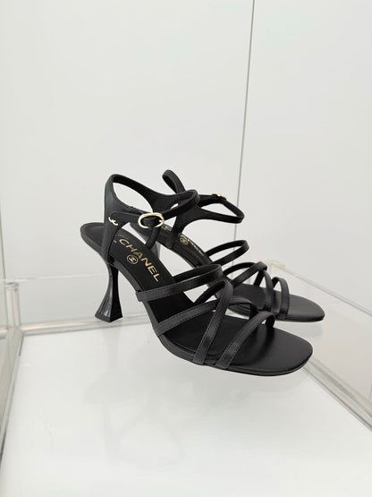 CC Cruise 25/26 Sandal 95mm Black Lambskin 597353