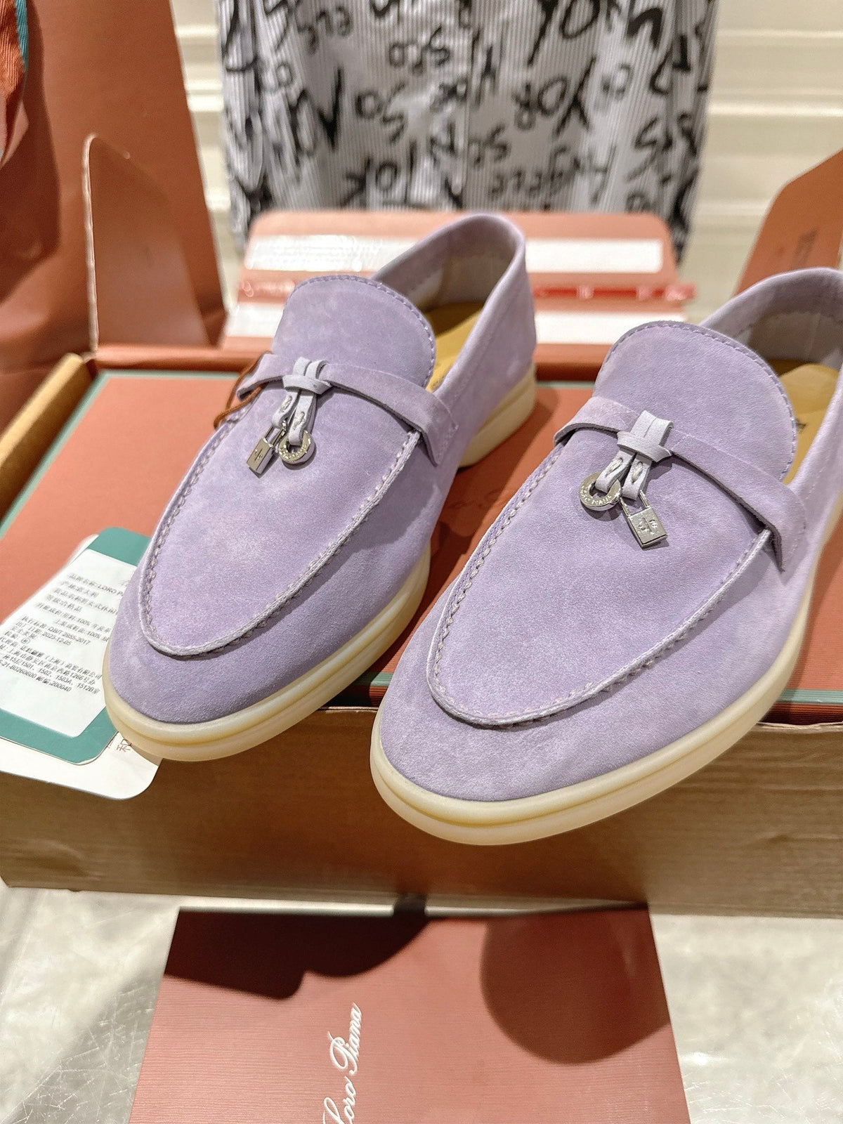 LP Summer Charms Walk Loafers Lavender Suede 565852