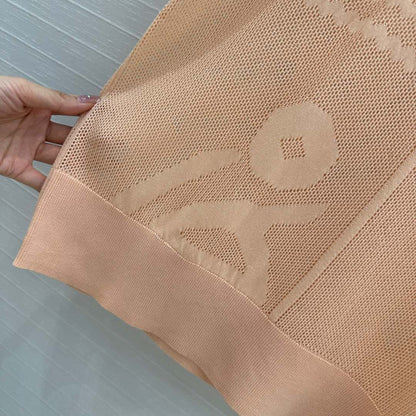 Hm 25 Short-sleeved Sweater Peach colorMesh Polyester