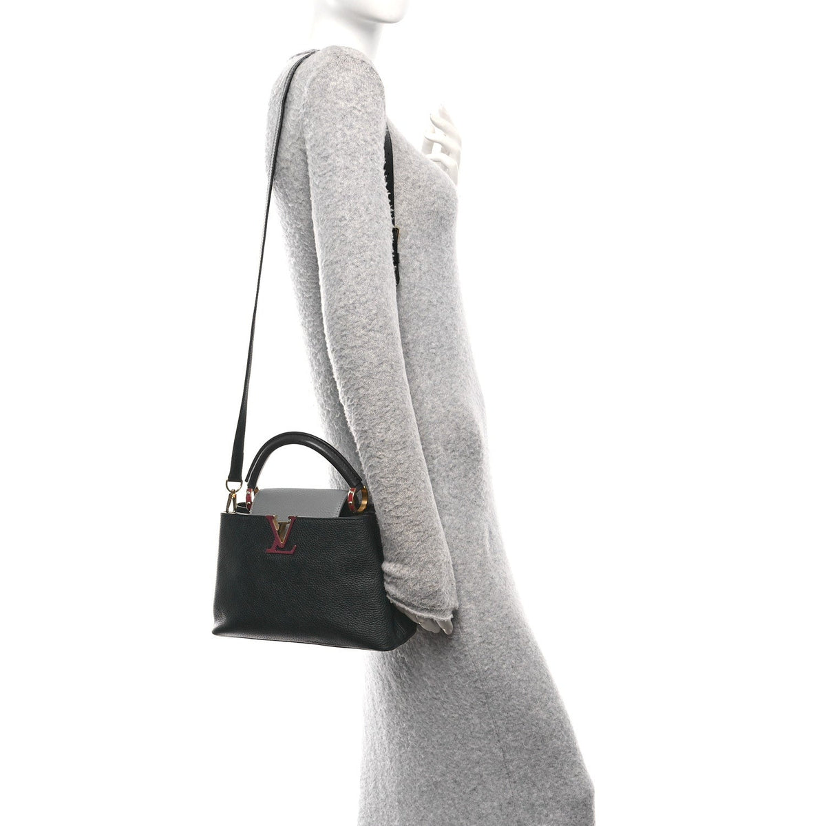 Taurillon Capucines BB Black Grey Blue