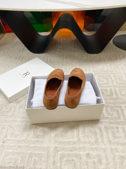 The Row 2025 Tipi Loafer Brown Suede 541528