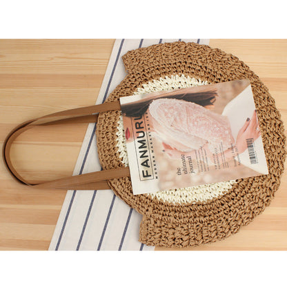 Crochet Market Bag Round Shoulder Bag