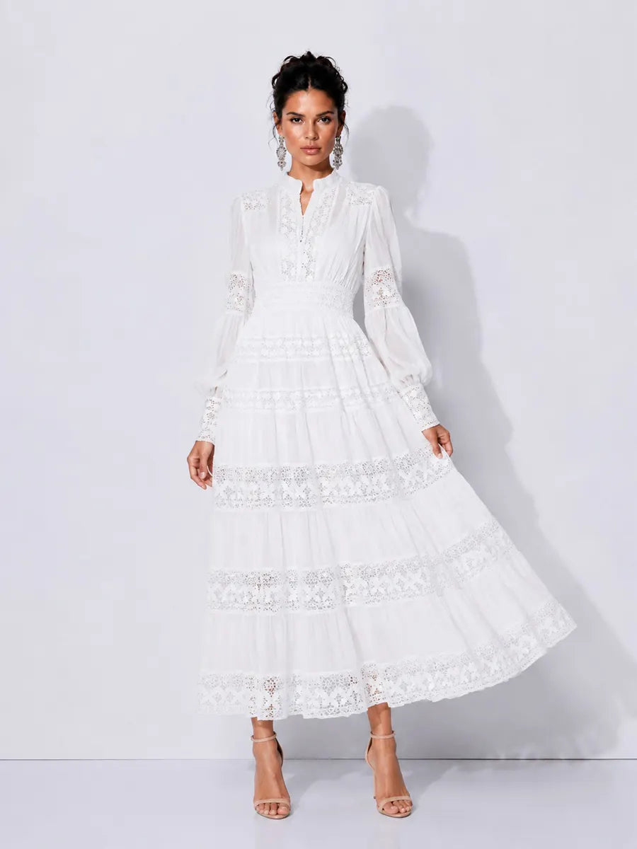 Celeste Elegant Cut-Out Panel Maxi Dress