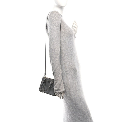 Saffiano Micro Galleria Double Zip Tote Marmo
