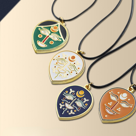 Potala Palace Tibetan Opera Masks Necklace Tibet Souvenir Pendant For Gift