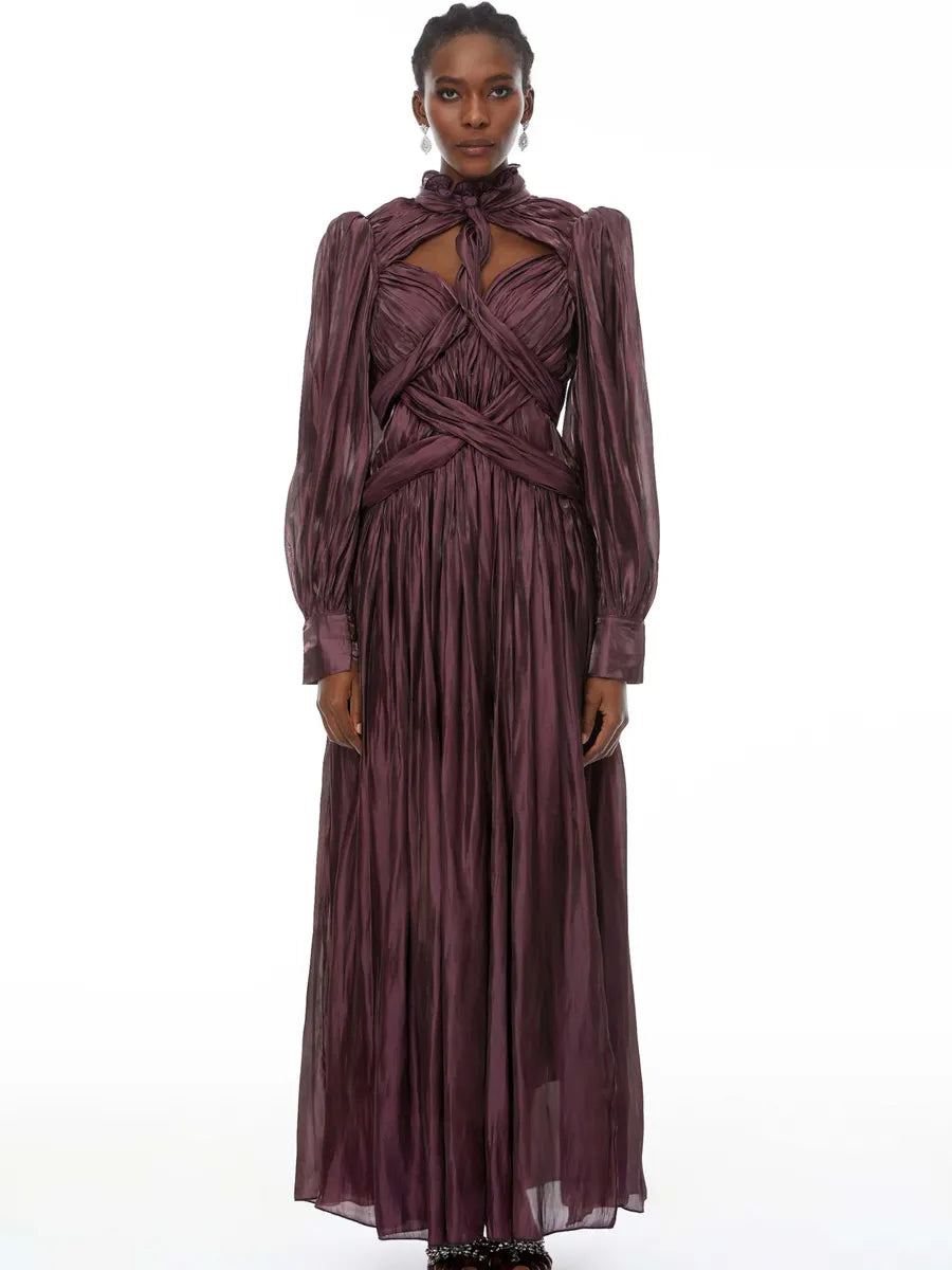 Juliette Crossed Design Maxi Dress