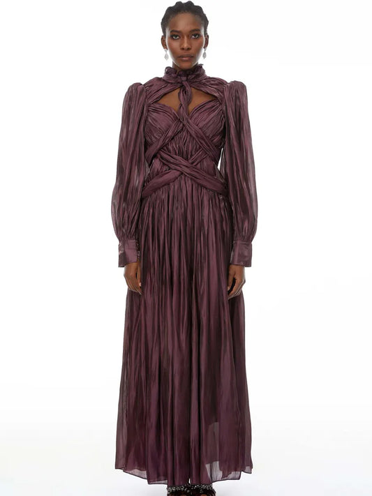 Juliette Crossed Design Maxi Dress