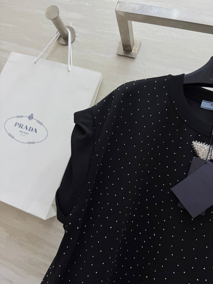 Prada 25 Diamond Dress Black Cotton