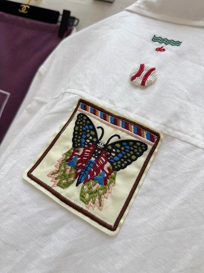 CC Casual Shirt White Linen