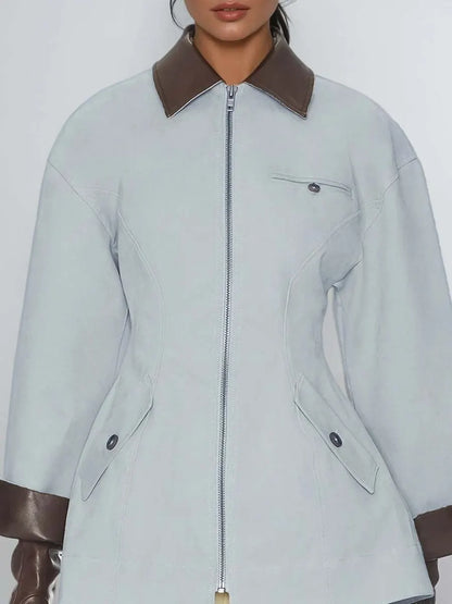 Delaney Deconstruct Leather Bodycon Jacket