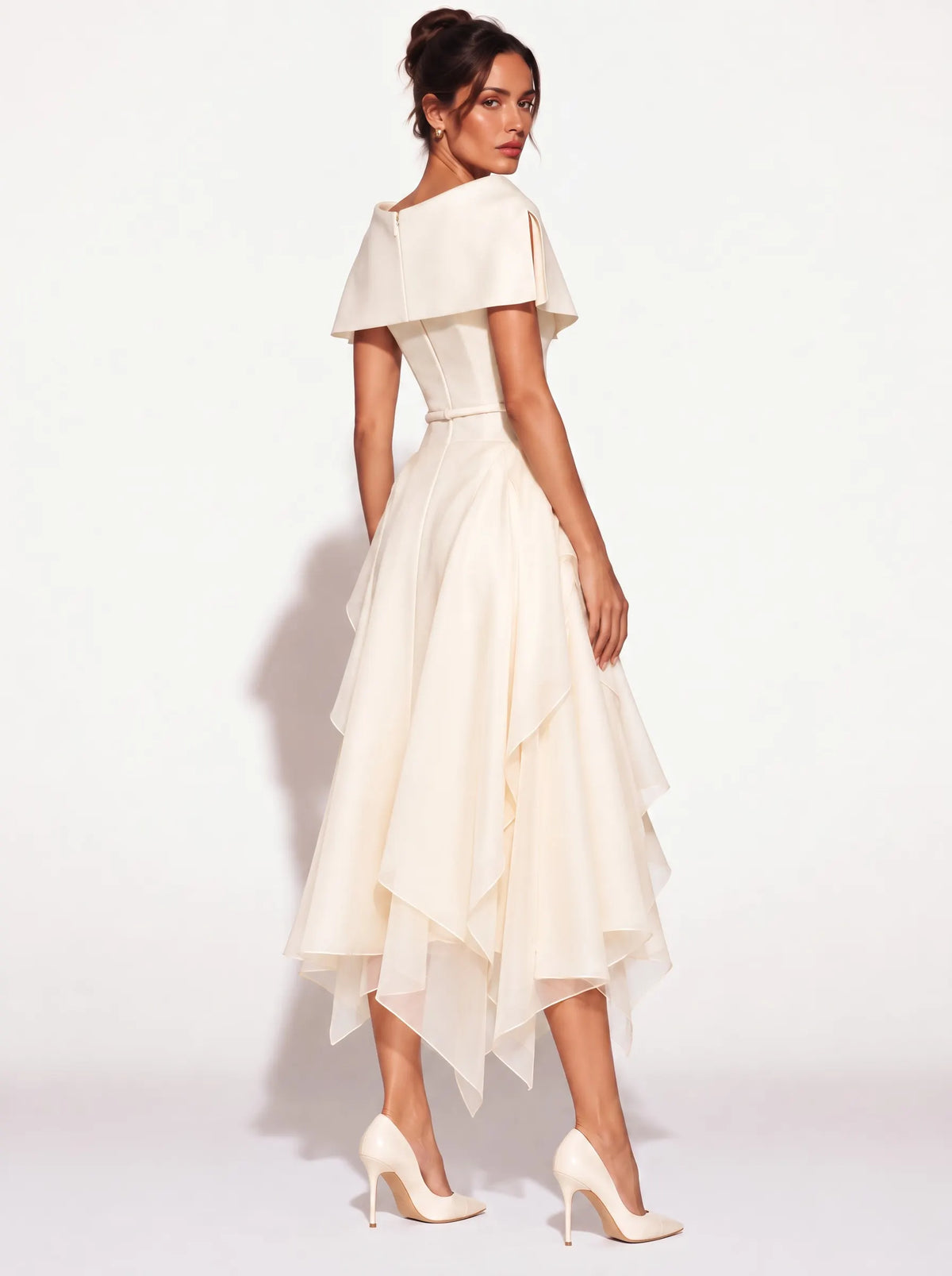 Elodie Asymmetrical Hem Midi Dress