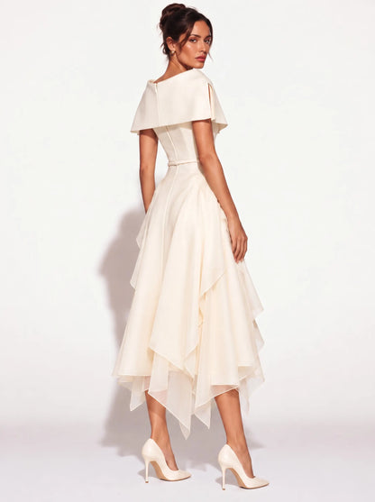 Elodie Asymmetrical Hem Midi Dress