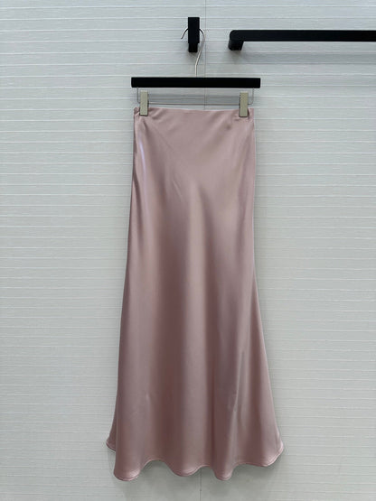 Prada 25 Fishtail Dress Pink Acetate Polyester