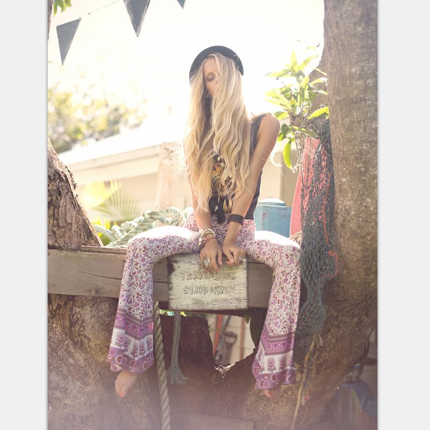 Sexy Snake Pattern Bell-Bottoms Casual Pants