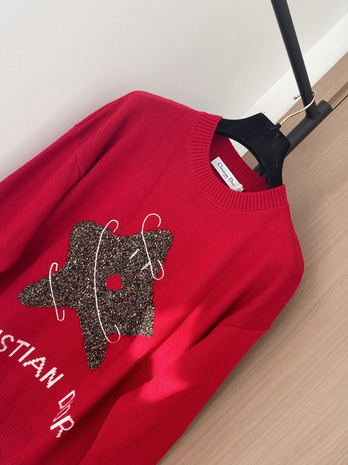 Dior 2025 Long-Sleeve Shirt Red mix Brown Wool