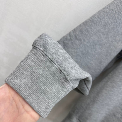 Miu Miu Fleece Jacket Zippered Grey Cotton 341877