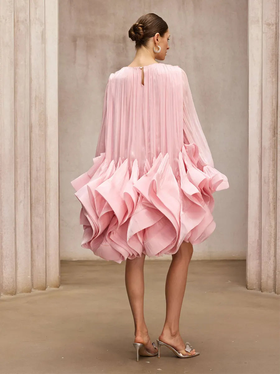 Brynn Flare Sleeve Tiered Mini Dress