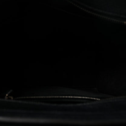 Drummed Calfskin Micro Luggage Black