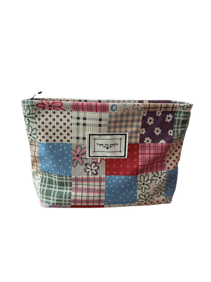 Cosbai - Portable Patchwork Travel Makeup Bag