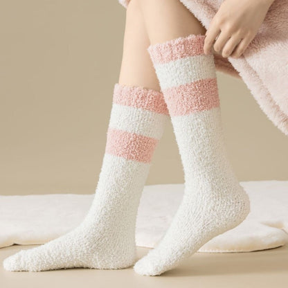 Rufia - Colorful Coral Fleece Calf Socks