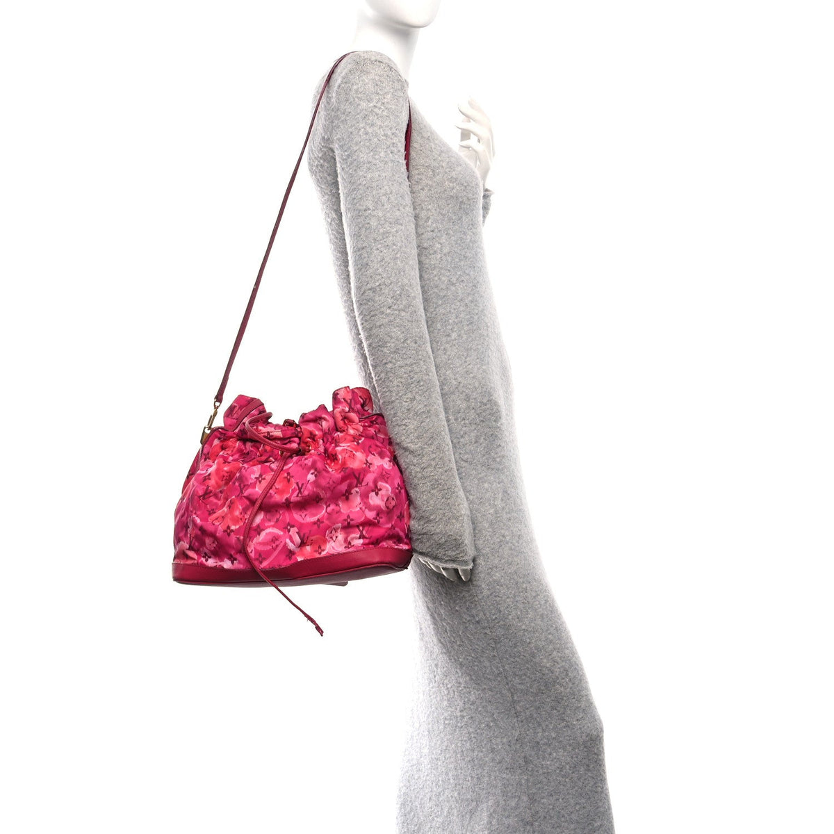 Nylon Monogram Ikat Noefull MM Rose Indien