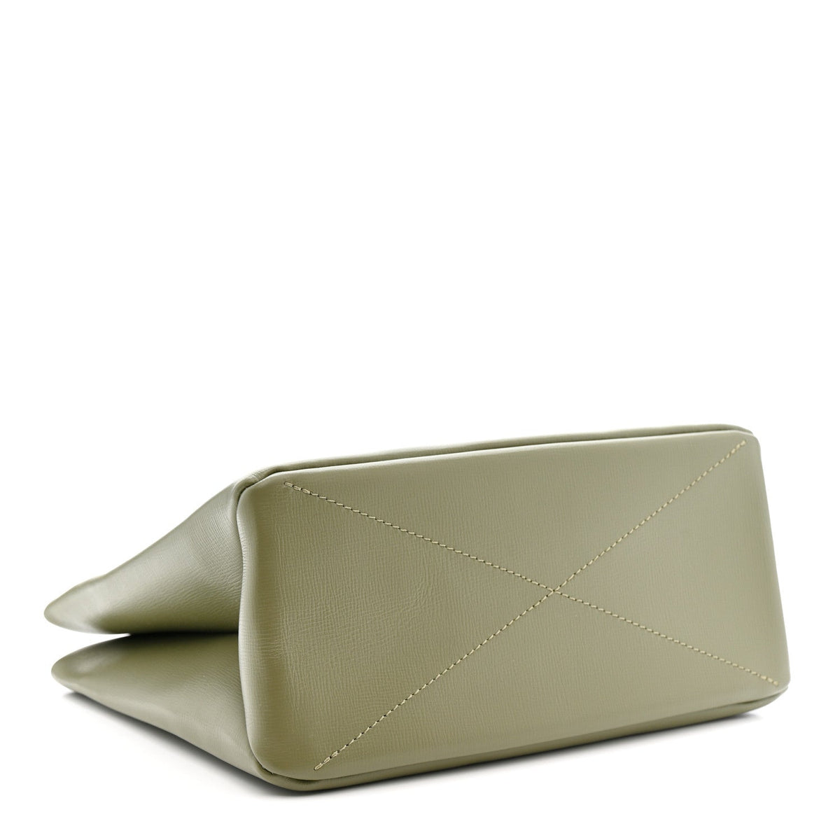 Calfskin Mini Shopper Tote Khaki Green