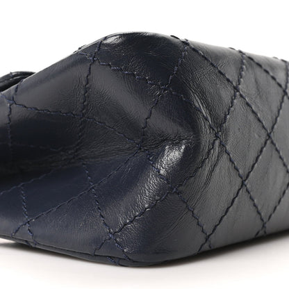 Aged Calfskin Quilted 2.55 Reissue Mini Flap Navy