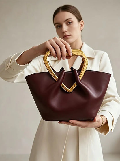 Sienna Exquisite Burgundy Soft Leather Tote Bag