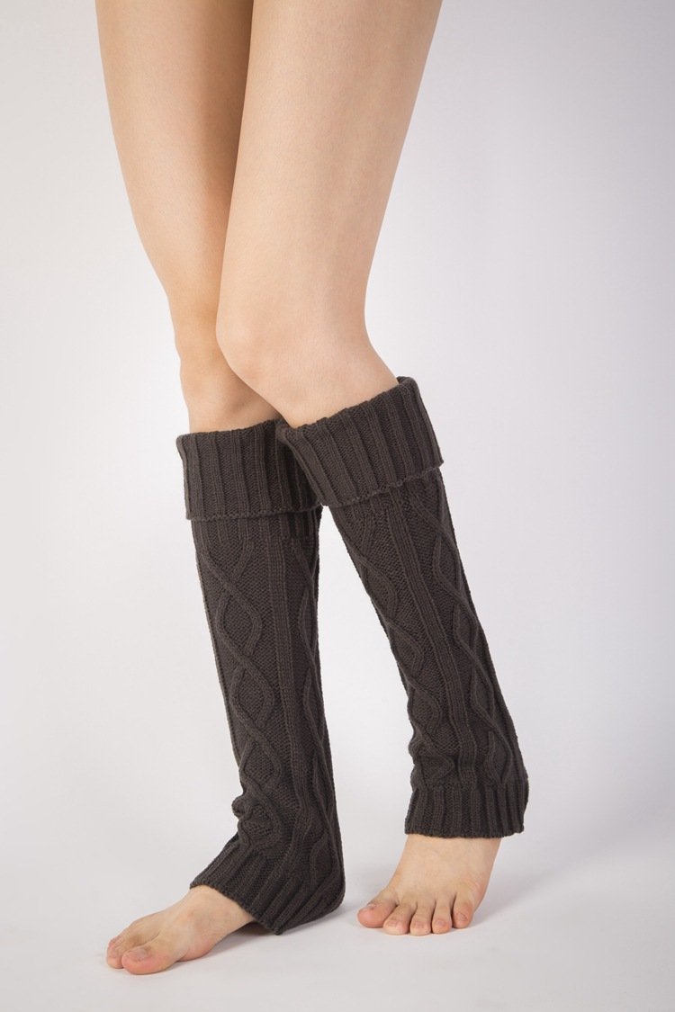 Boot Cuff Thick Short-Sleeved Thick Thick Bamboo Knit Wool Yarn Socks - 9