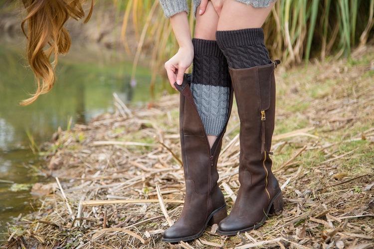 Boot Cuff Thick Short-Sleeved Thick Thick Bamboo Knit Wool Yarn Socks - 5