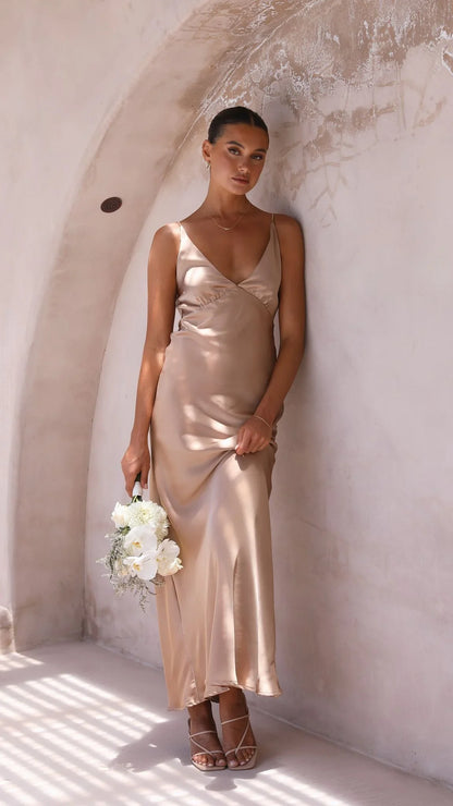 Ziah Maxi Dress - Latte