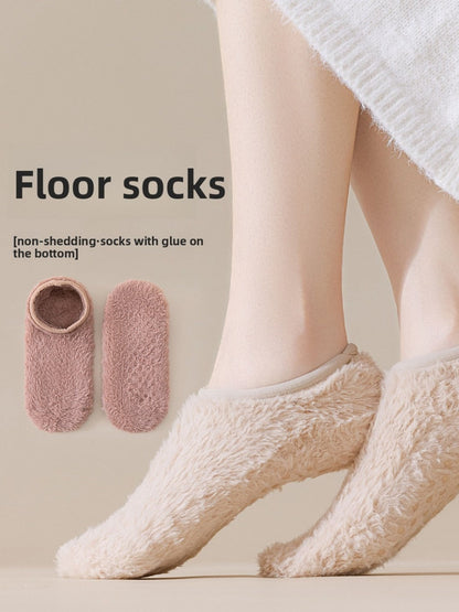 Rufia - Winter Thick Coral Fleece Non-Slip Floor Socks
