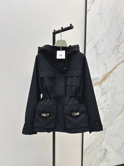 HERMES 25S HOODED TRENCH COAT 326