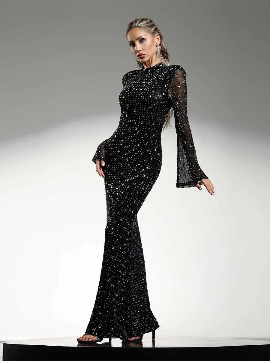 Zelda High Neck Maxi Dress