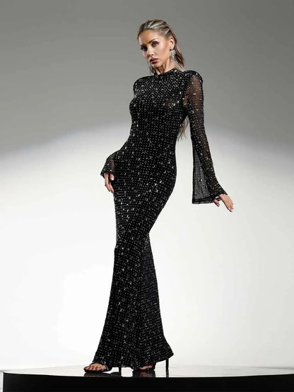 Zelda High Neck Maxi Dress